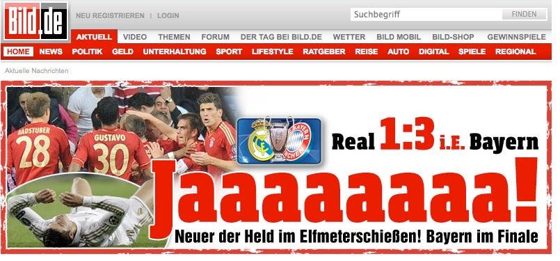La prensa y el Real Madrid-Bayern