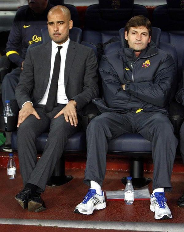 Emotivo adiós de Guardiola / EFE