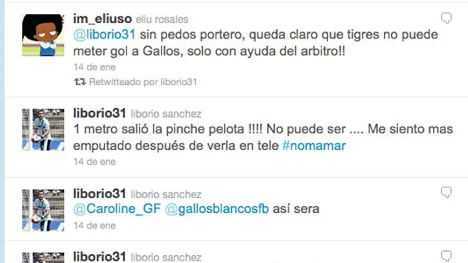 Liborio Sánchez protesta a través de Twitter