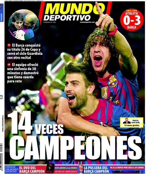 Mundo Deportivo destaca los 14 campeonatos conseguidos por Guardiola
