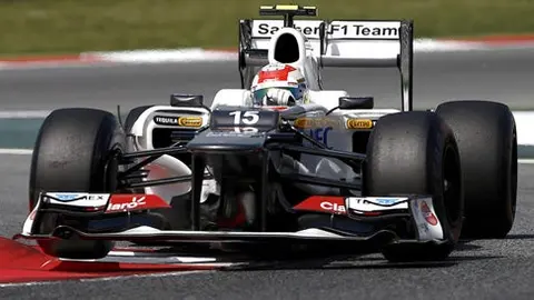 Checo abandona durante el GP de España