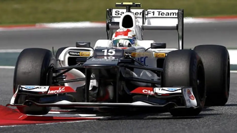 Checo abandona durante el GP de España