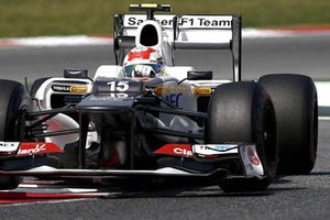 Checo abandona durante el GP de España