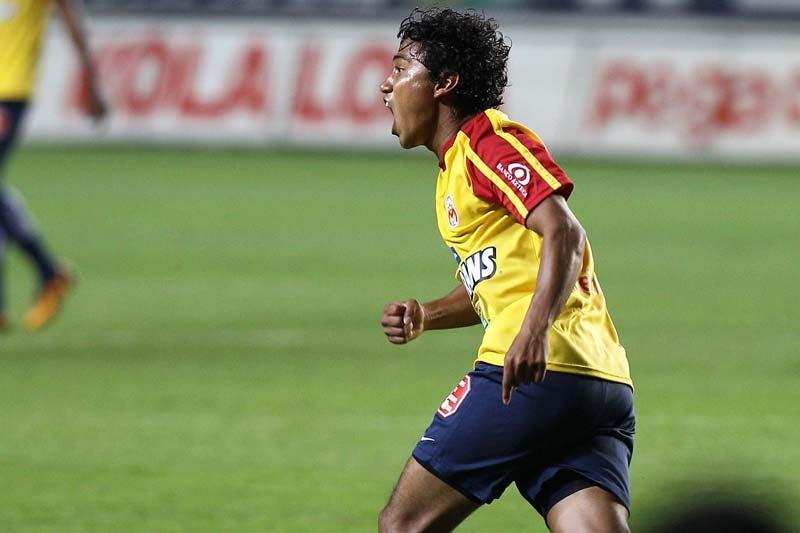 Gastelum celebró el único tanto de su equipo, que terminó cayendo ante el Toluca. FOTO: MIGUEL PONTÓN