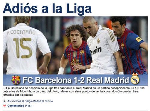 Sport coincidió con Mundo deportivo.