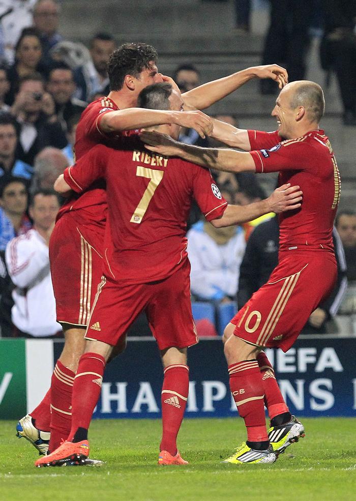 Los jugadores del Bayern festejaron. FOTO: EFE