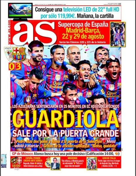 Guardiola por la puerta grande del Barcelona, AS