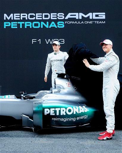 En el circuito de Barcelona fue presentado el nuevo Mercedes Flecha de Plata 2012 W03 F1. (FOTO: AP)