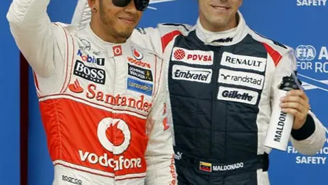 Hamilton es sancionado y Maldonado se queda con la Pole