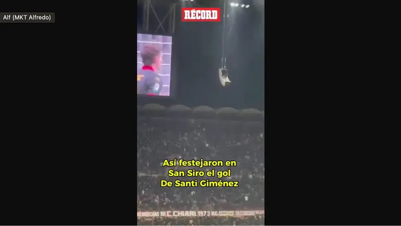 Imposible no emocionarse con este video. San Siro vibra con Santi Giménez.