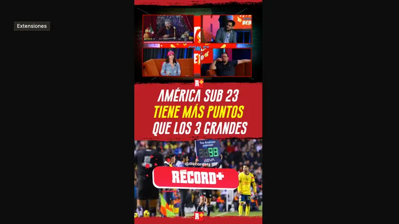 AMÉRICA sub 23 tiene MÁS PUNTOS que los 3 grandes