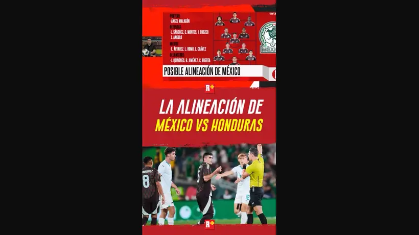 LA ALINEACIÓN DE MÉXICO VS HONDURAS