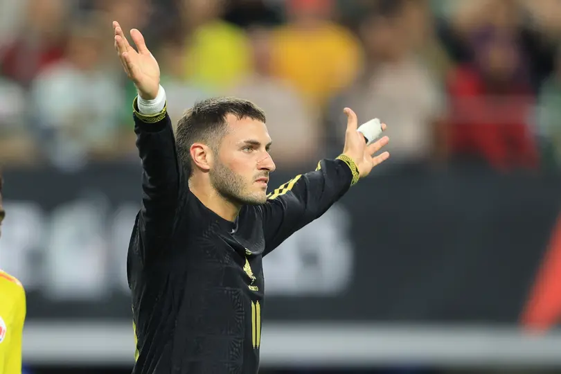 Santiago Giménez en lamento con la Selección Mexicana durante un amistoso en 2025 | MEXSPORT