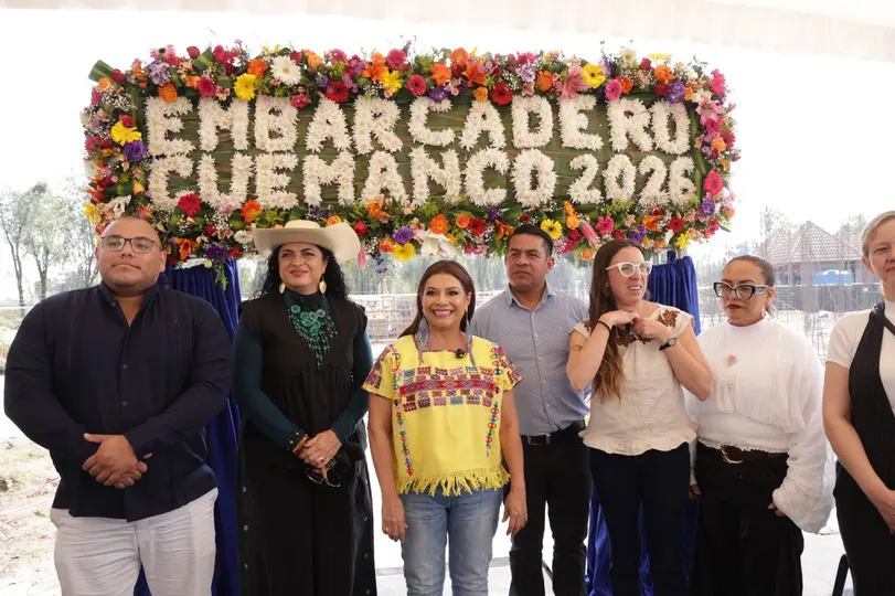 Clara Brugada acudió acudió a supervisar los trabajos en el embarcadero de Cuemanco / FB: @ClaraBrugadaM