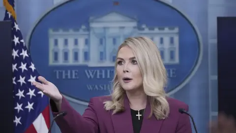 Karoline Leavitt, portavoz de la Casa Blanca. / AP