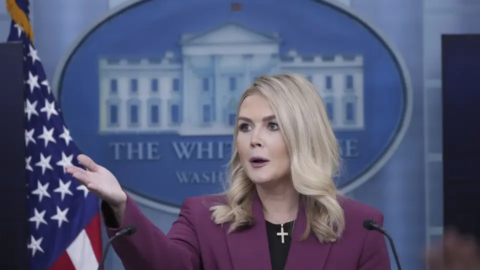 Karoline Leavitt, portavoz de la Casa Blanca. / AP