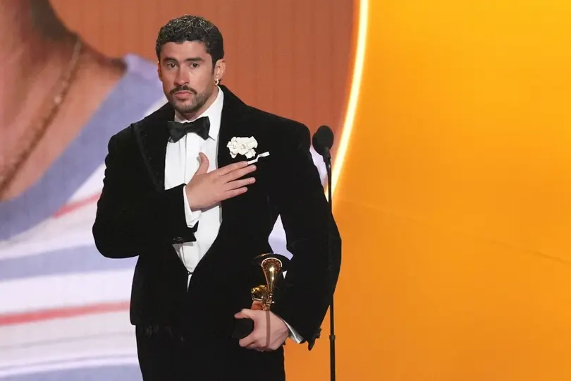 El puertorriqueño arremetió contra ICE durante su discurso en los Premios Grammy. / AP