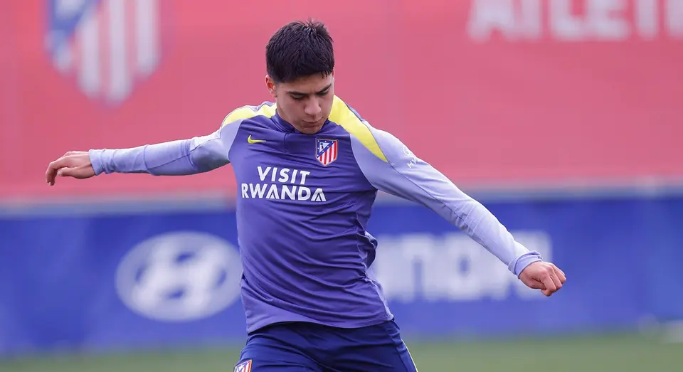 Obed Vargas en un entrenamiento del Atlético de Madrid | X: @Atleti