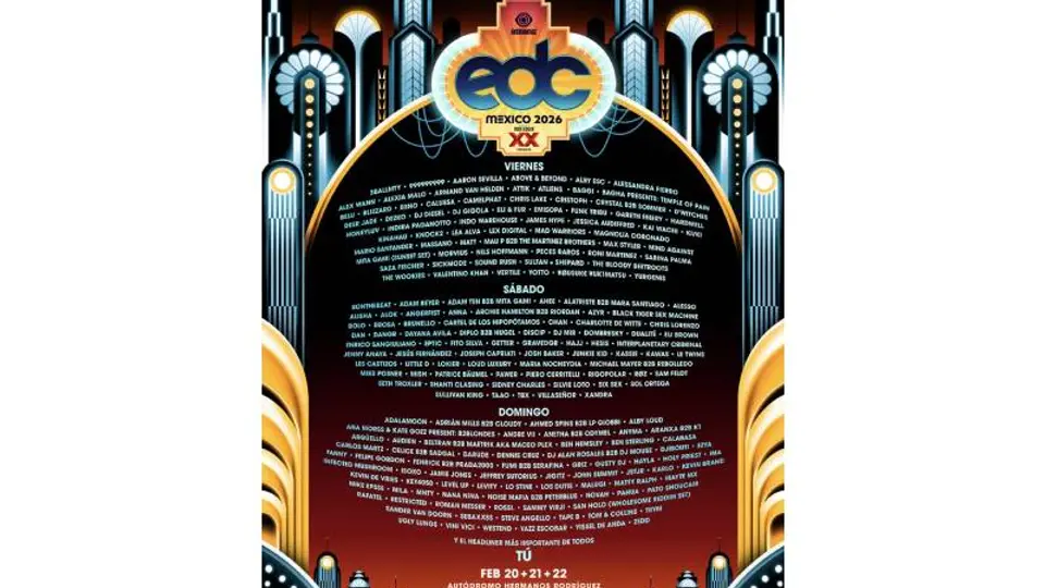 Cartel oficial de EDC México 2026. / EDC