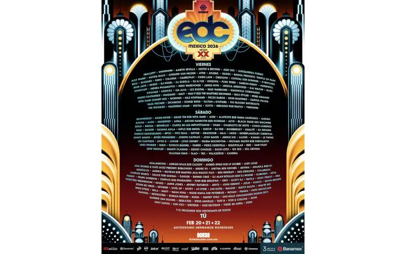 Cartel oficial de EDC México 2026. / EDC
