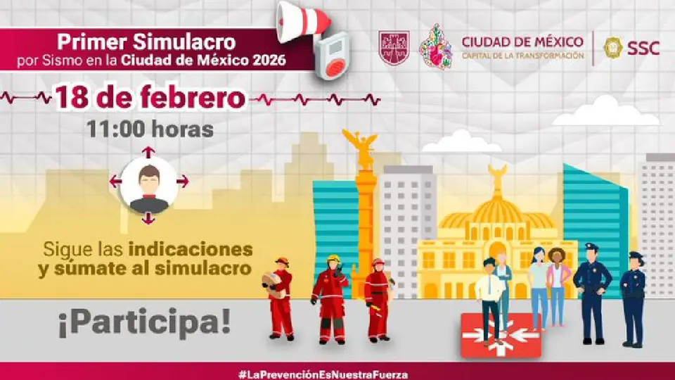 El simulacro está programado para el próximo miércoles 18 de febrero/X: @OVIALCDMX
