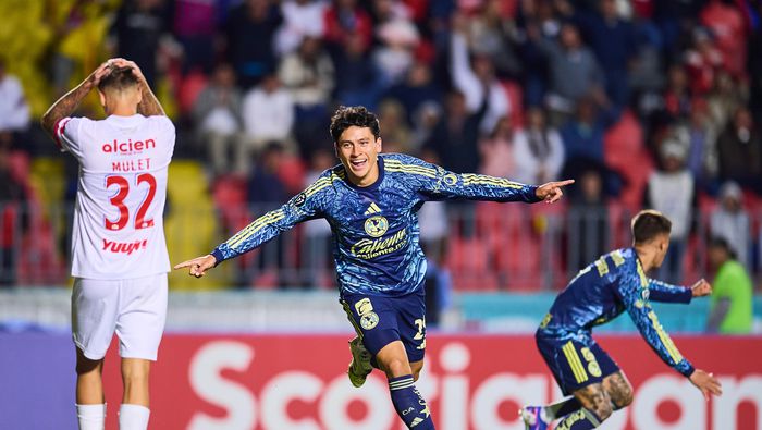 Ramón Juárez en festejo tras su gol para la victoria de América ante Olimpia en Concachampions | MEXSPORT