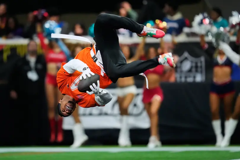 Ja'Marr Chase celebrando en el Pro Bowl Games | AP