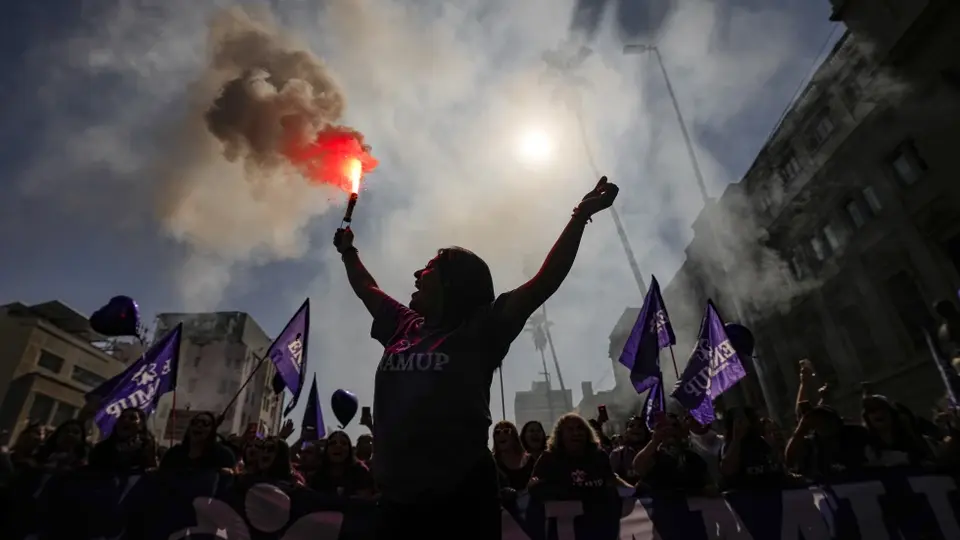 La movilización del 8M busca visibilizar la lucha por la igualdad y el fin de la violencia de género./ AP