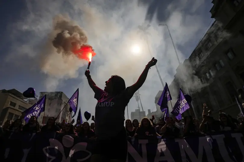 La movilización del 8M busca visibilizar la lucha por la igualdad y el fin de la violencia de género./ AP