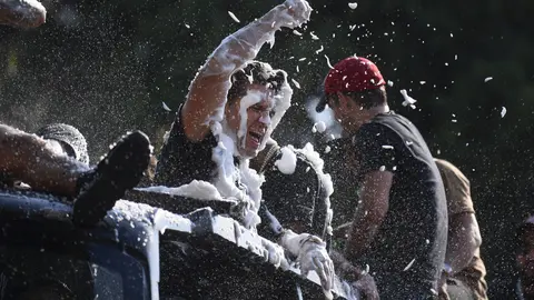 Alejandro Irarragorri en celebración del bicampeonato de Atlas en 2022 | IMAGO 7