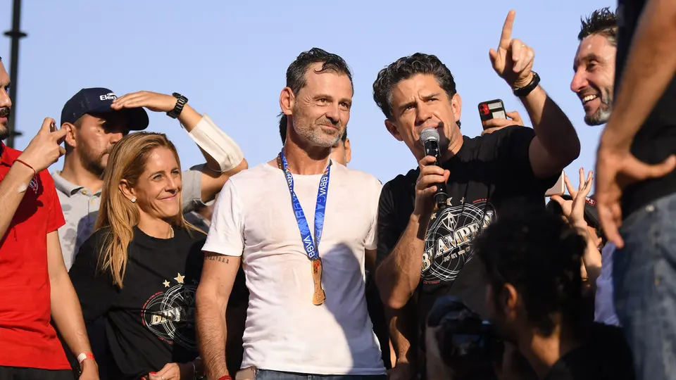 Diego Cocca y Alejandro Irarragorri en celebración del bicampeonato de Atlas en 2022 | IMAGO 7