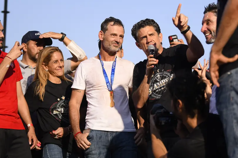 Diego Cocca y Alejandro Irarragorri en celebración del bicampeonato de Atlas en 2022 | IMAGO 7