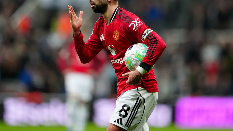 Bruno Fernandes con el Manchester United | AP