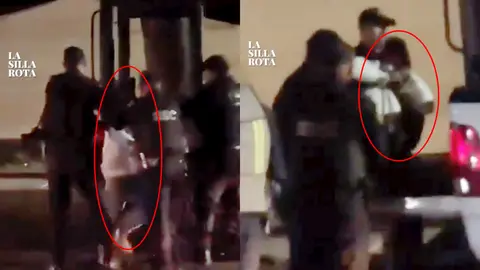 Al final, el motociclista fue arrestado por varios policías que lo trataron de someter / Especial