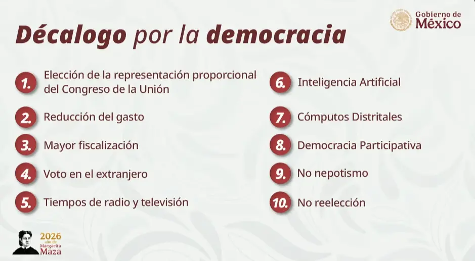 Sheinbaum explicó que su reforma busca transformar varios aspectos del sistema electoral en México / Especial