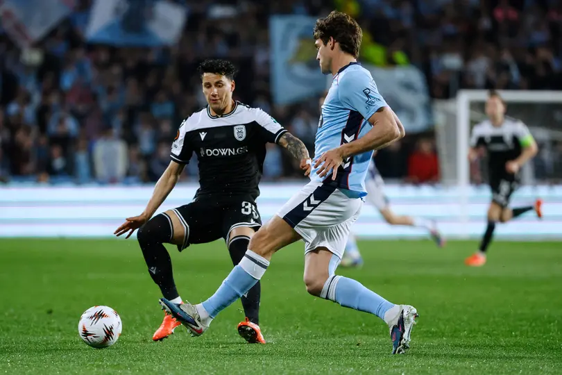 Jorge Sánchez con PAOK en el partido ante Celta de Vigo | AP