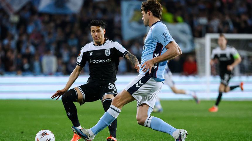 Jorge Sánchez con PAOK en el partido ante Celta de Vigo | AP