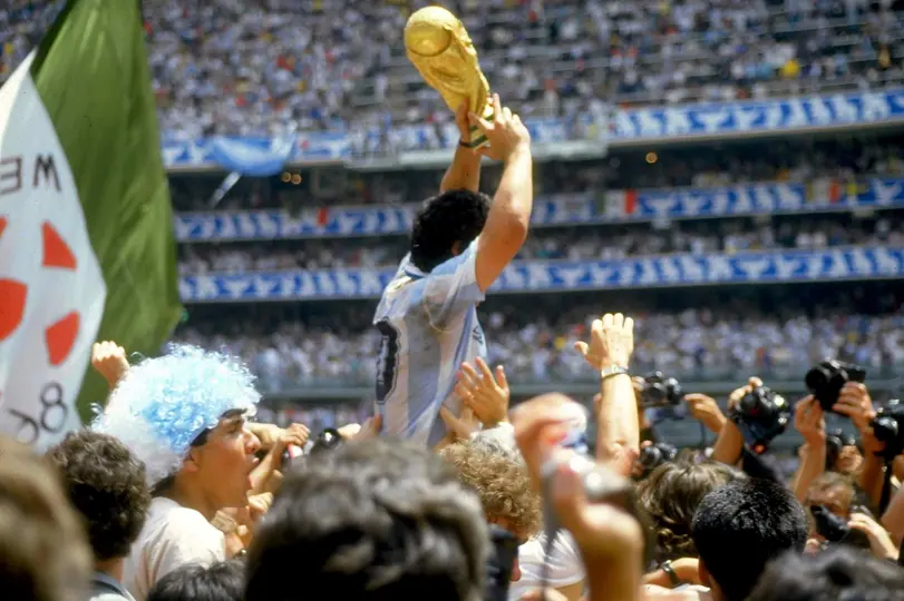 Diego Armando Maradona celebra en el Mundial 1986 | MEXSPORT