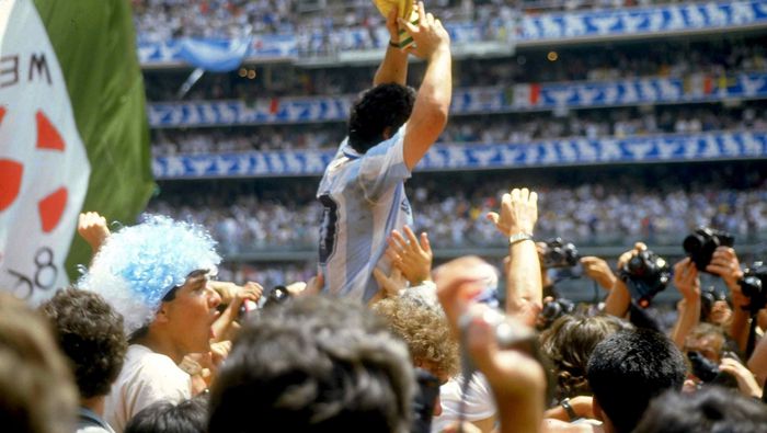 Diego Armando Maradona celebra en el Mundial 1986 | MEXSPORT
