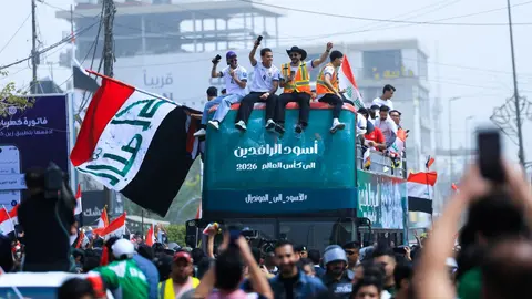 Irak celebra clasificación al Mundial | X: @IraqNT_EN