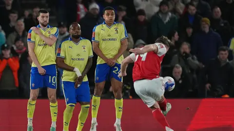 Viktor Gyökeres anotandole a  Southampton en la FA Cup | AP