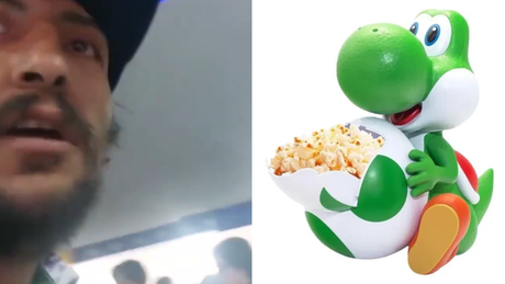 “Lord Palomera”: exhiben a hombre que exigía palomera de Yoshi en estreno de Mario Bros