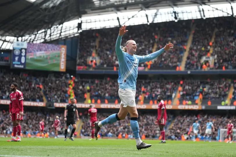 Haaland marca triplete ante Liverpool l AP