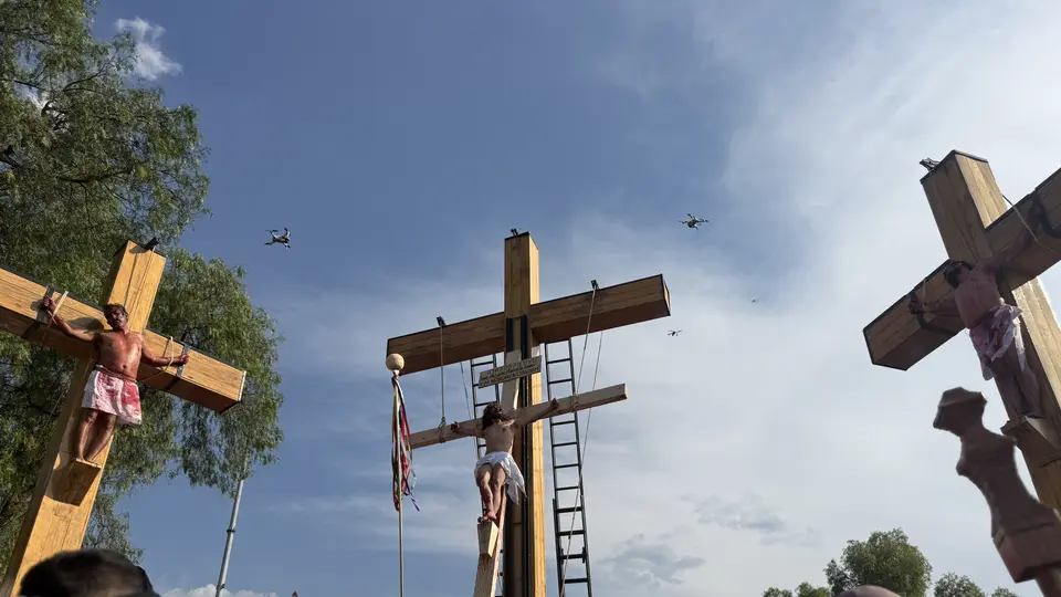 Actores caracterizados dieron vida a una de las tradiciones más importantes de Semana Santa en México. / Georgina Sánchez
