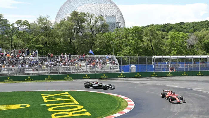 Charles Leclerc y Lewis Hamilton en el Gran Premio de Canadá de 2024 | AP