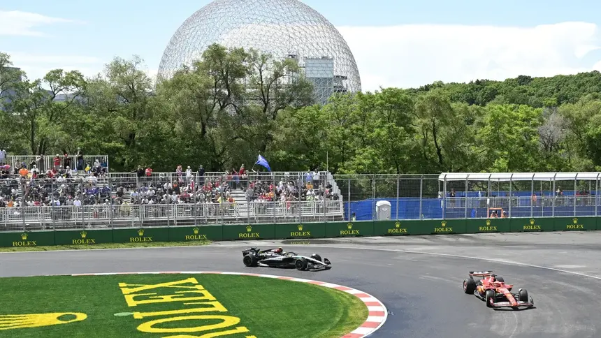 Charles Leclerc y Lewis Hamilton en el Gran Premio de Canadá de 2024 | AP