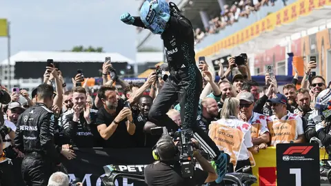 George Russell celebra en el Gran Premio de Canadá 2025 | AP