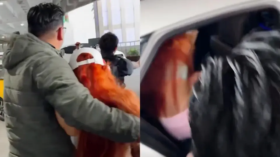 Sin decir palabra alguna y aun llorando, se subió a una camioneta para partir a su destino / Especial