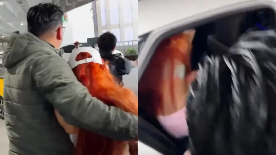 Sin decir palabra alguna y aun llorando, se subió a una camioneta para partir a su destino / Especial