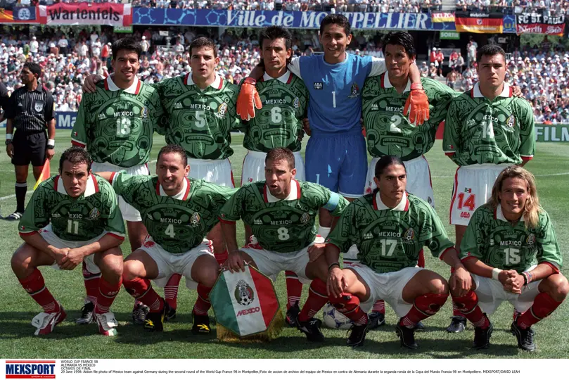 La selección Mexicana previo al juego ante Alemania en Francia 98 | MEXSPORT